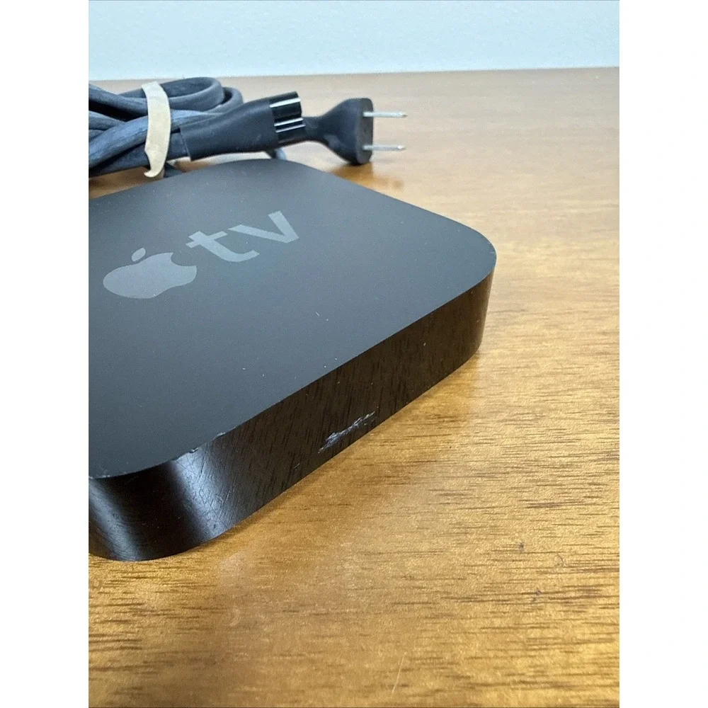 Apple TV 3rd Gen A1469 Black Streaming Player Console w/ Power Cord NO REMOTE